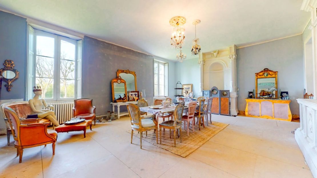 Chateau for sale left wing dining Room