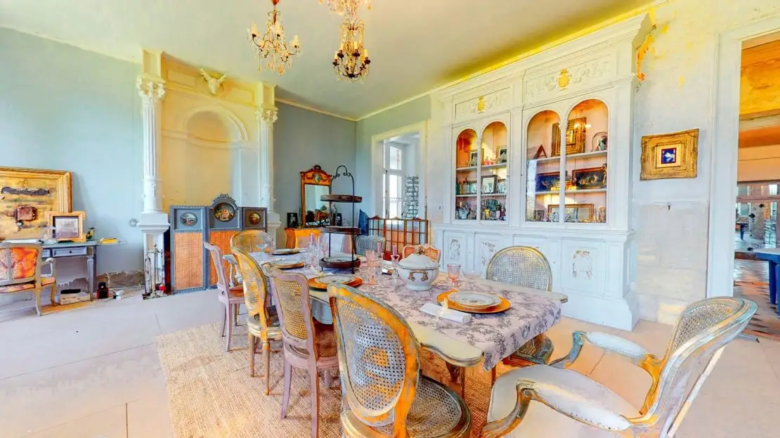 Chateau for sale left wing dining Room close up